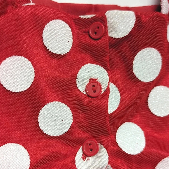 Disney Minnie Mouse Classic Red Polka Dot Party Dress – 18 Months - Picture 6 of 12